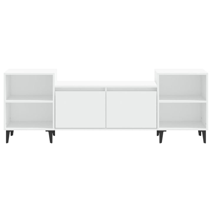 tv-bord 160x35x55 cm konstrueret træ hvid