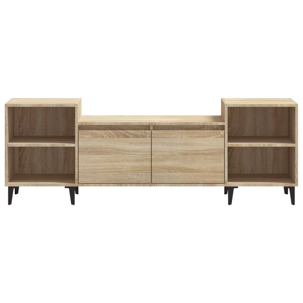 tv-bord 160x35x55 cm konstrueret træ sonoma-eg