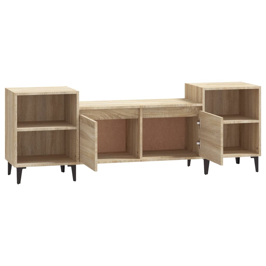 tv-bord 160x35x55 cm konstrueret træ sonoma-eg