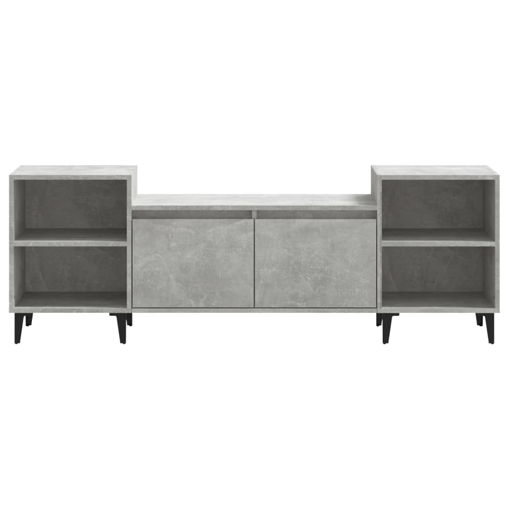 tv-bord 160x35x55 cm konstrueret træ betongrå