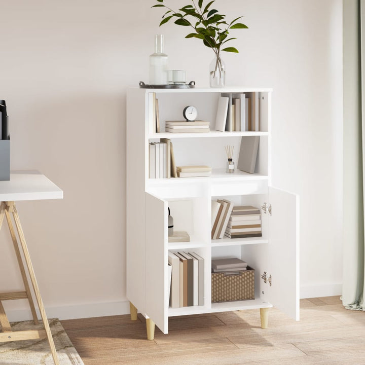 skab 60x36x110 cm konstrueret træ hvid