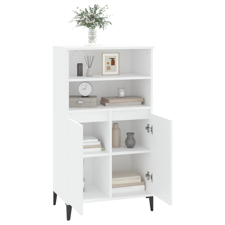 skab 60x36x110 cm konstrueret træ hvid