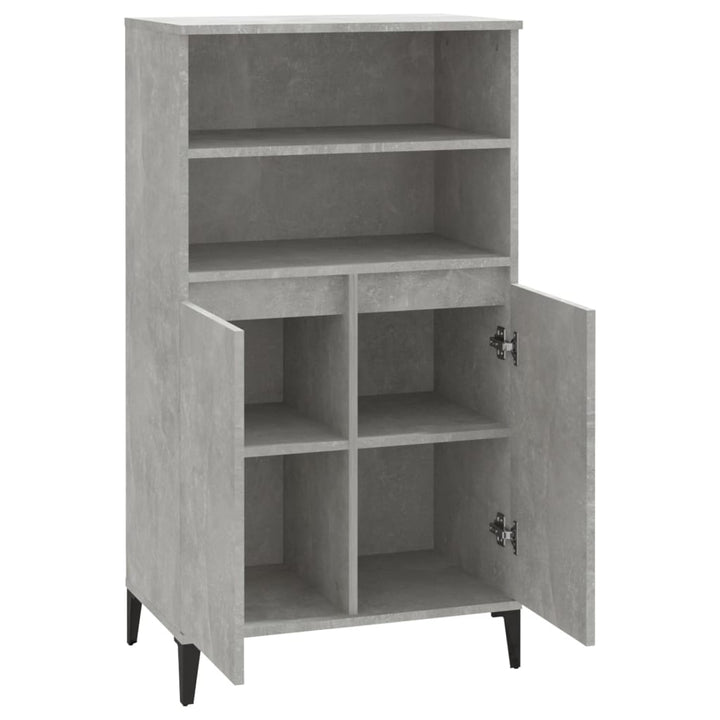 skab 60x36x110 cm konstrueret træ Betongrå