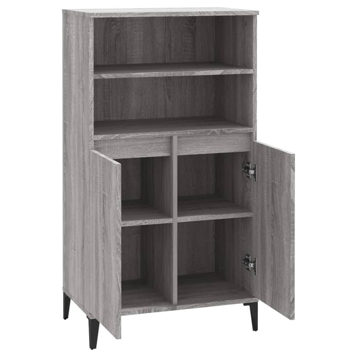 skab 60x36x110 cm konstrueret træ Grå sonoma-eg