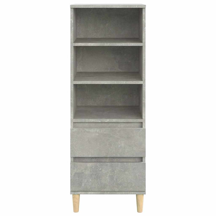 skab 40x36x110 cm konstrueret træ betongrå