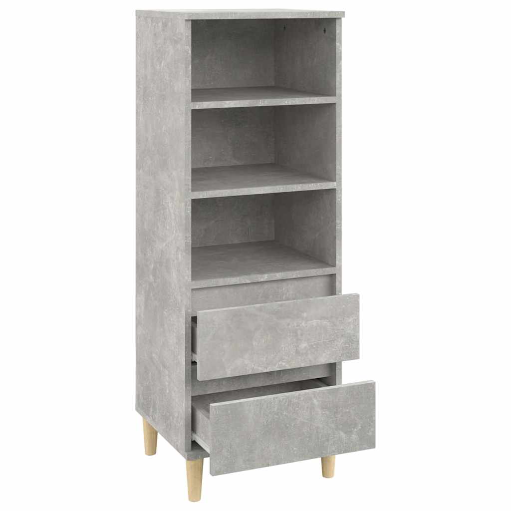 skab 40x36x110 cm konstrueret træ betongrå