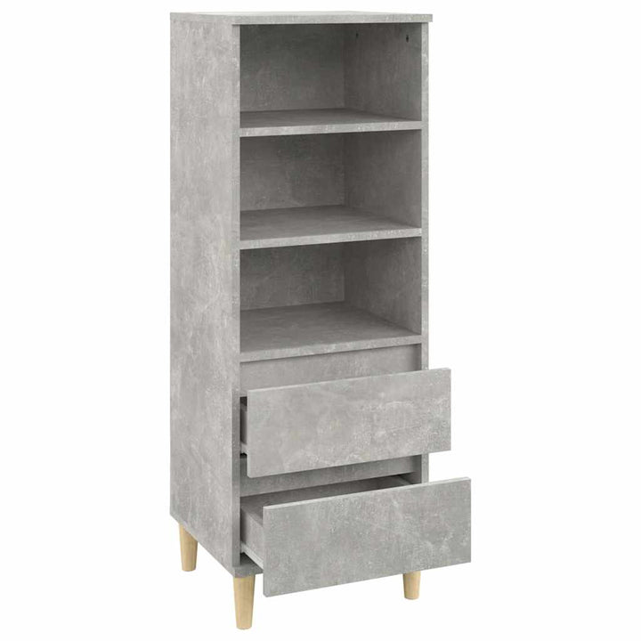 skab 40x36x110 cm konstrueret træ betongrå