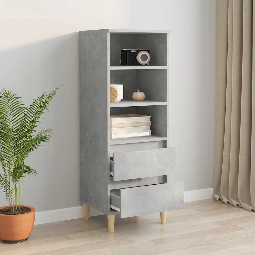 skab 40x36x110 cm konstrueret træ betongrå