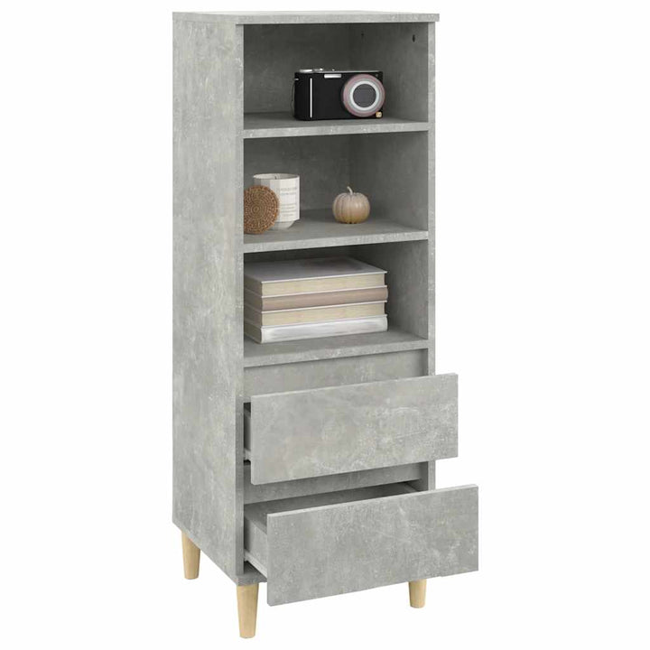 skab 40x36x110 cm konstrueret træ betongrå