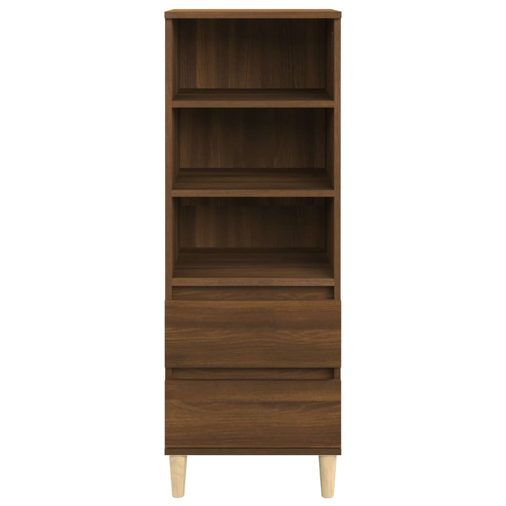 skab 40x36x110 cm konstrueret træ brun egetræsfarve