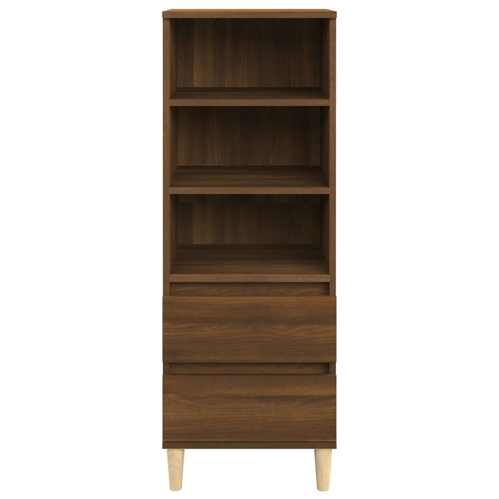 skab 40x36x110 cm konstrueret træ brun egetræsfarve