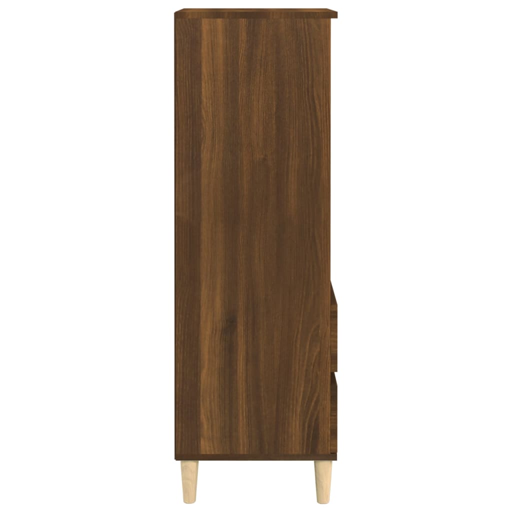 skab 40x36x110 cm konstrueret træ brun egetræsfarve