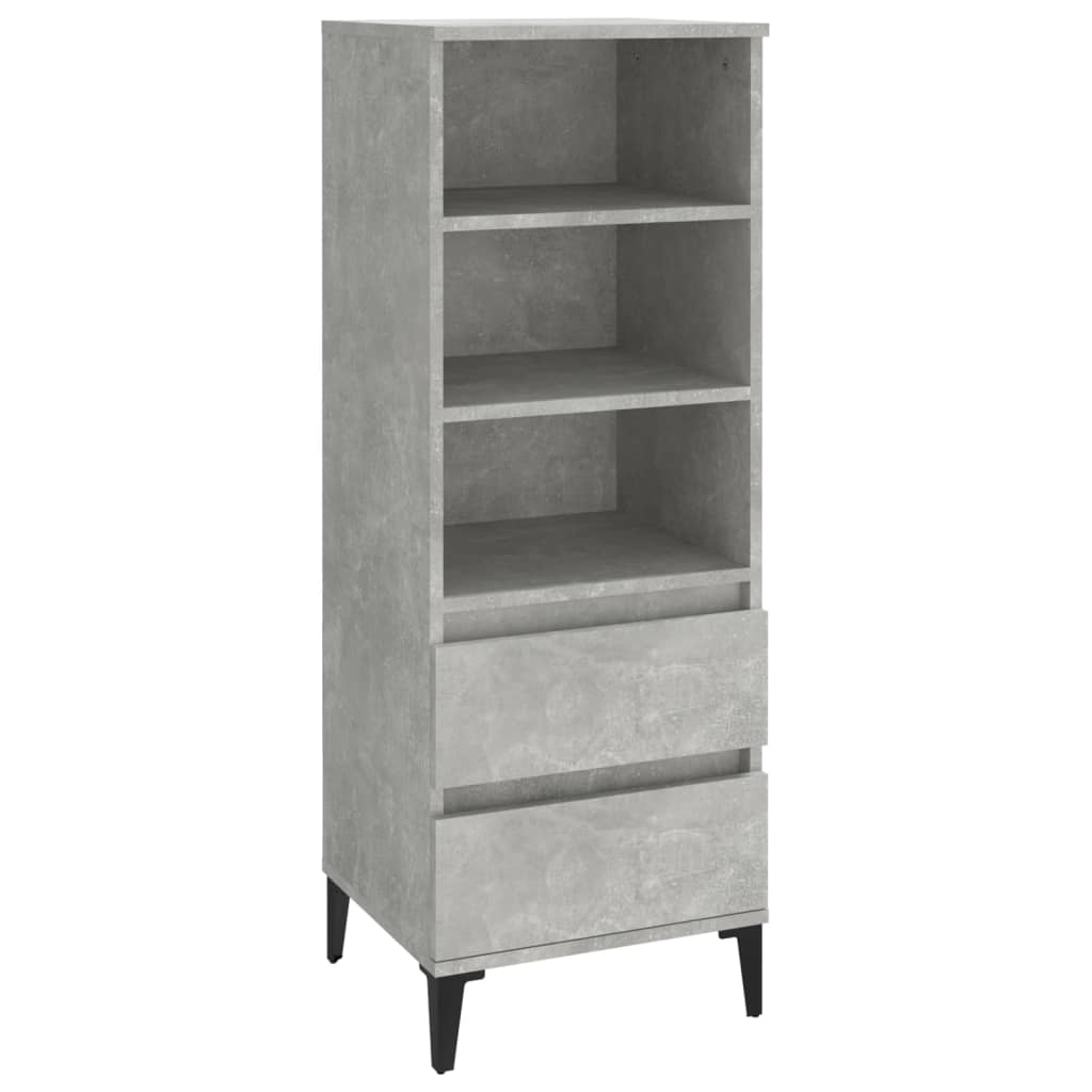 skab 40x36x110 cm konstrueret træ betongrå