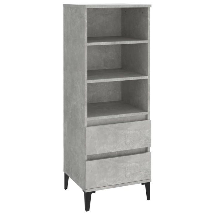 skab 40x36x110 cm konstrueret træ betongrå