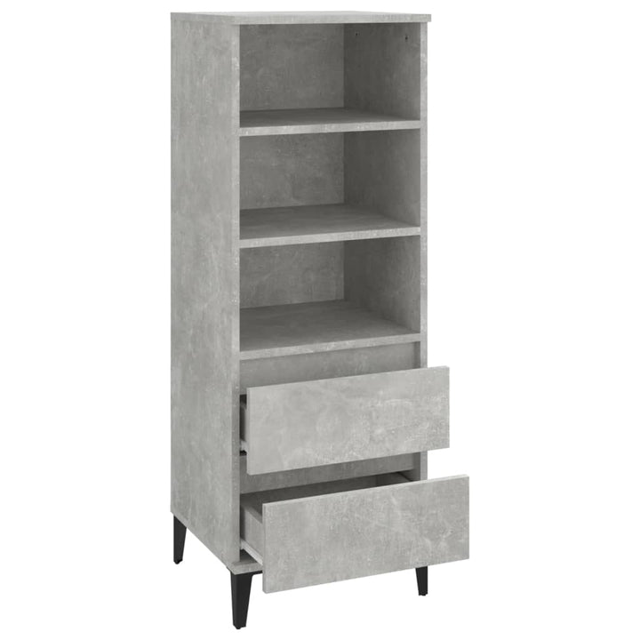 skab 40x36x110 cm konstrueret træ betongrå