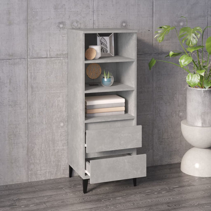 skab 40x36x110 cm konstrueret træ betongrå
