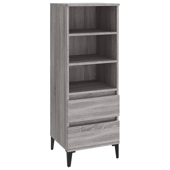 skab 40x36x110 cm konstrueret træ Grå sonoma-eg