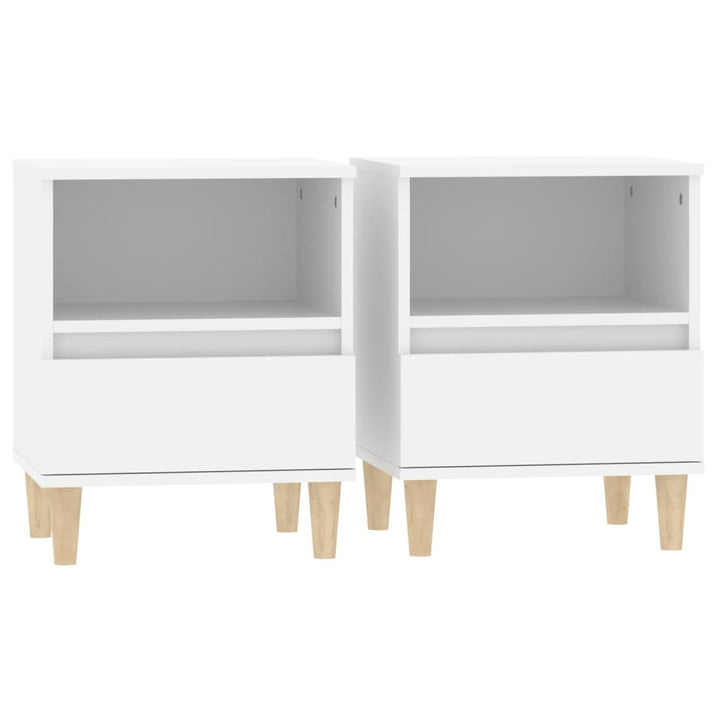 sengeborde 2 stk. 40x35x50 cm hvid