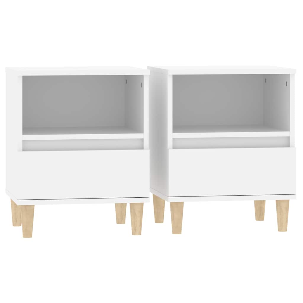 sengeborde 2 stk. 40x35x50 cm hvid