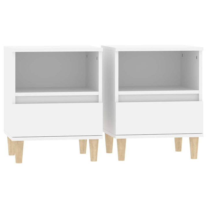 sengeborde 2 stk. 40x35x50 cm hvid