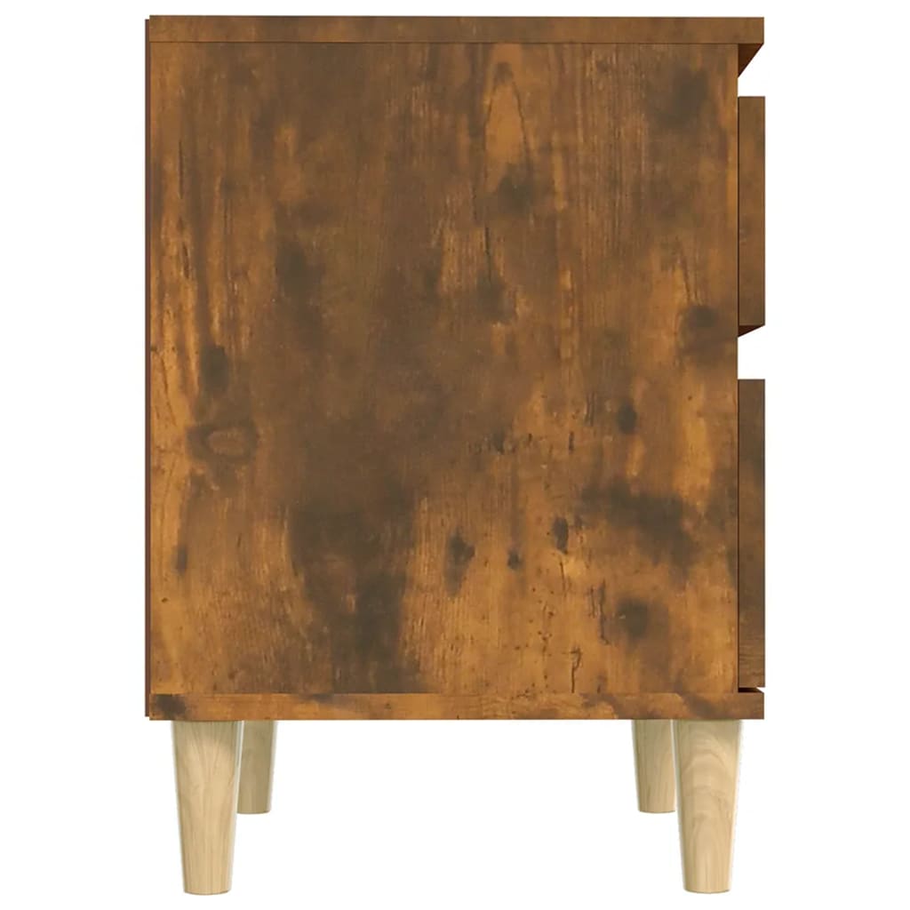 sengeborde 2 stk. 40x35x50 cm røget egetræsfarve