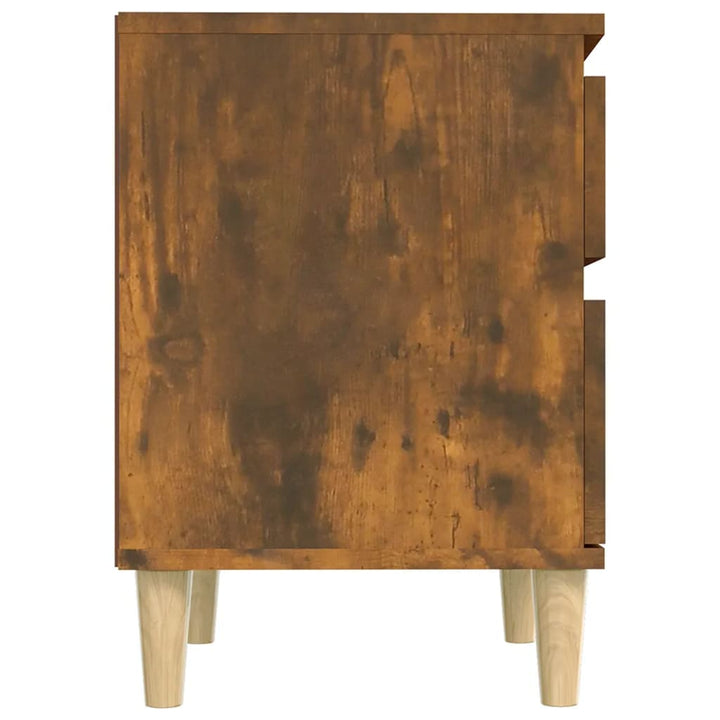 sengeborde 2 stk. 40x35x50 cm røget egetræsfarve