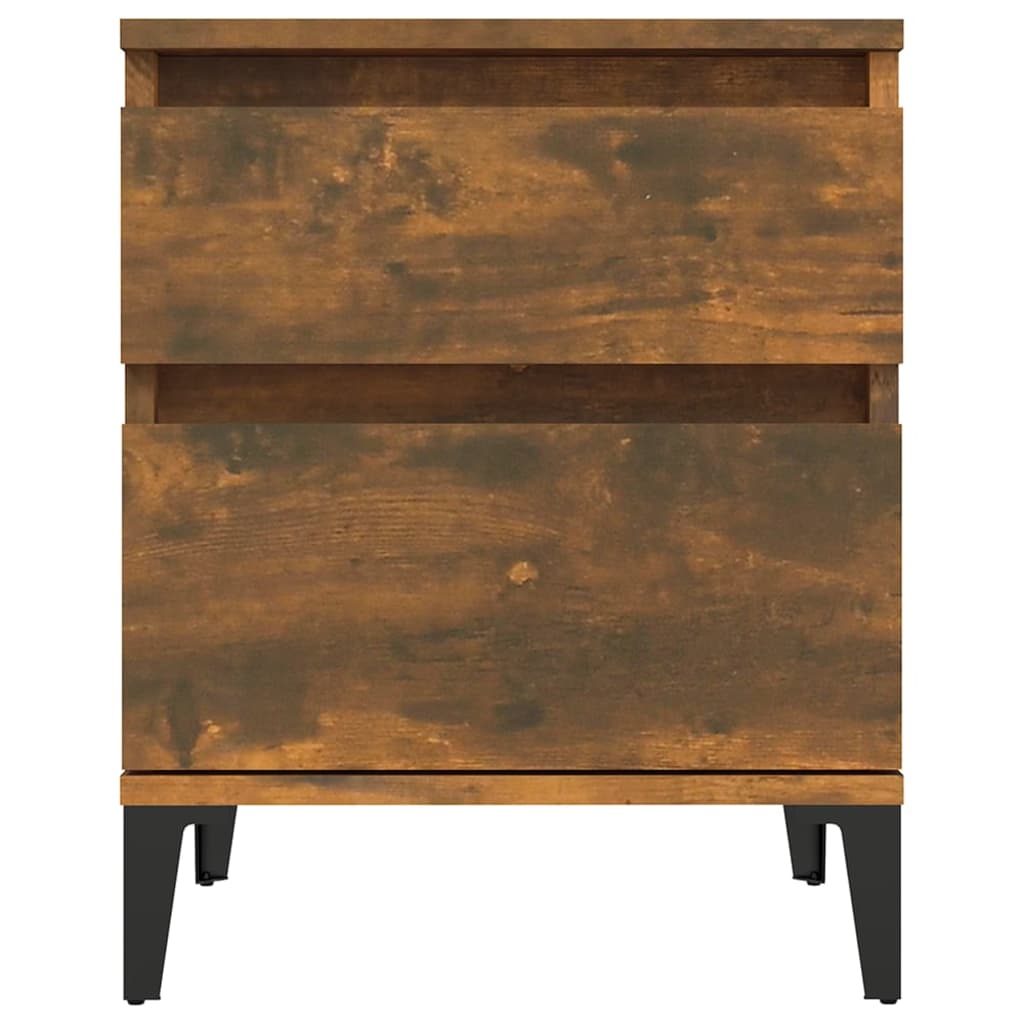 sengeborde 2 stk. 40x35x50 cm røget egetræsfarve