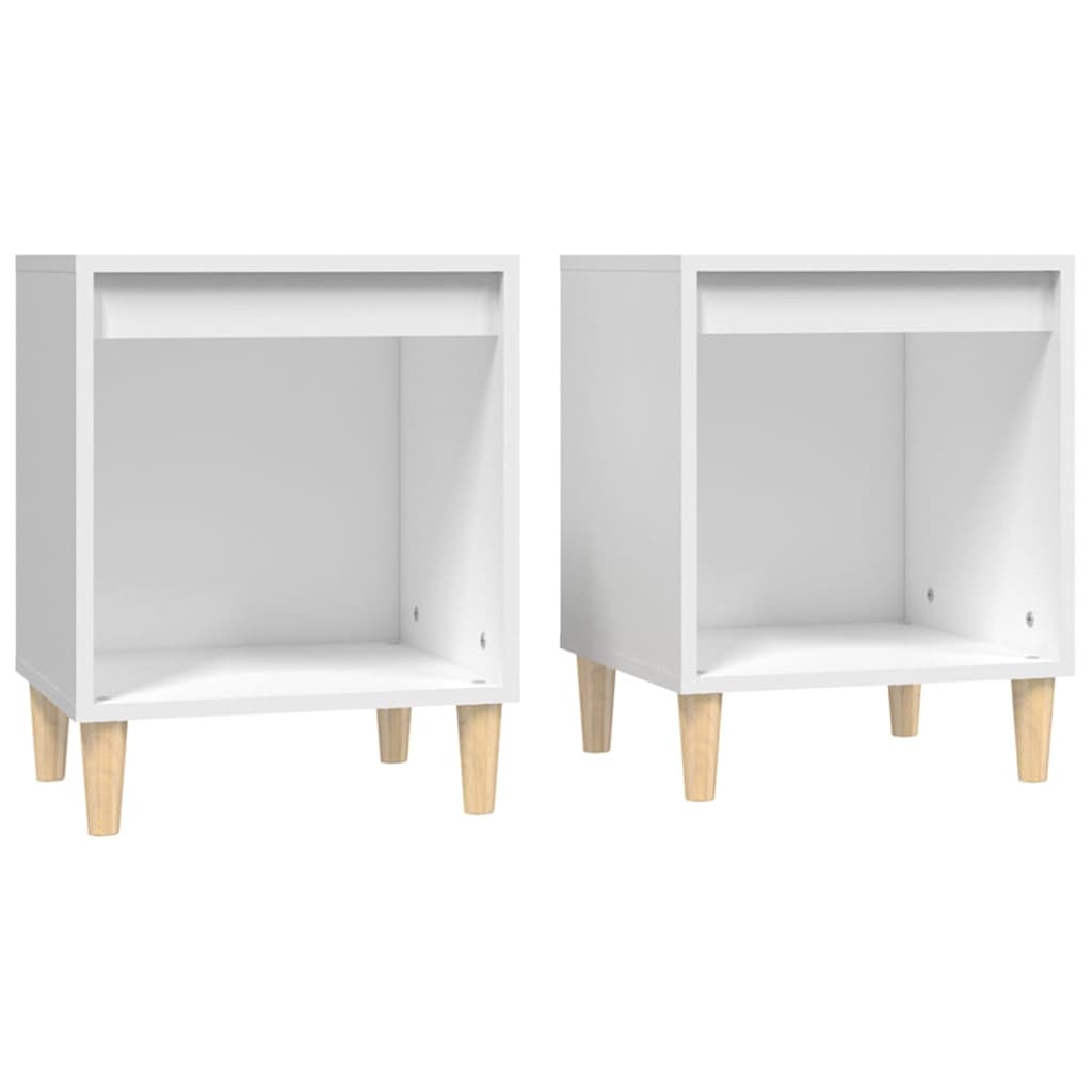 sengeborde 2 stk. 40x35x50 cm hvid