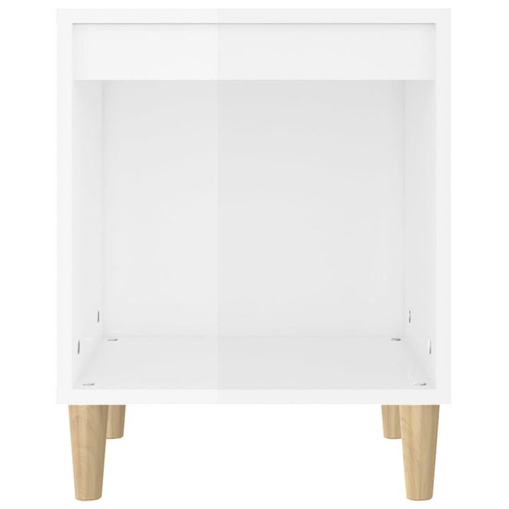 sengeskab 40x35x50 cm konstrueret træ hvid højglans