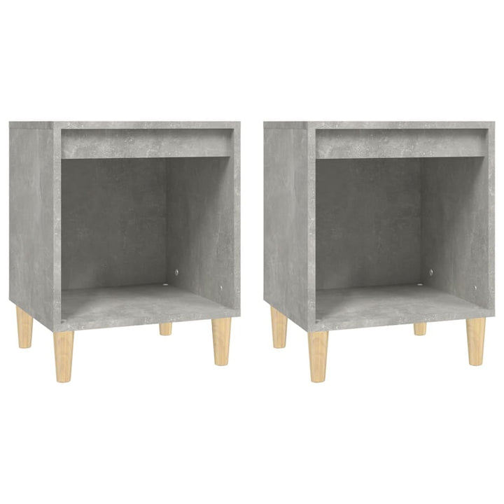 sengebord 40x35x50 cm 2 stk. betongrå