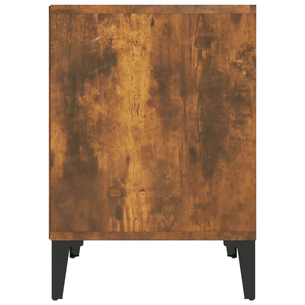 sengeborde 2 stk. 40x35x50 cm røget egetræsfarve