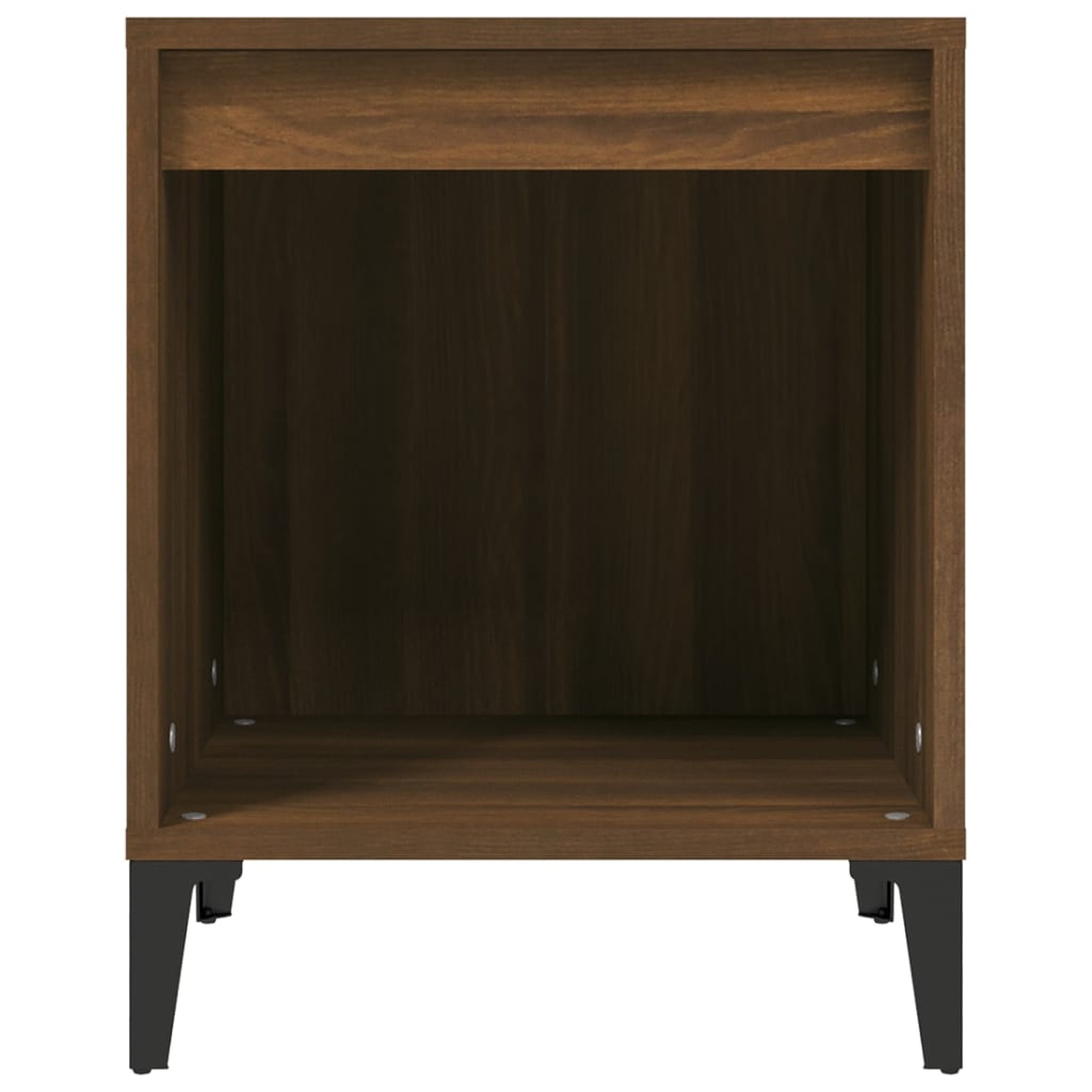 sengeborde 2 stk. 40x35x50 cm brun egetræsfarve