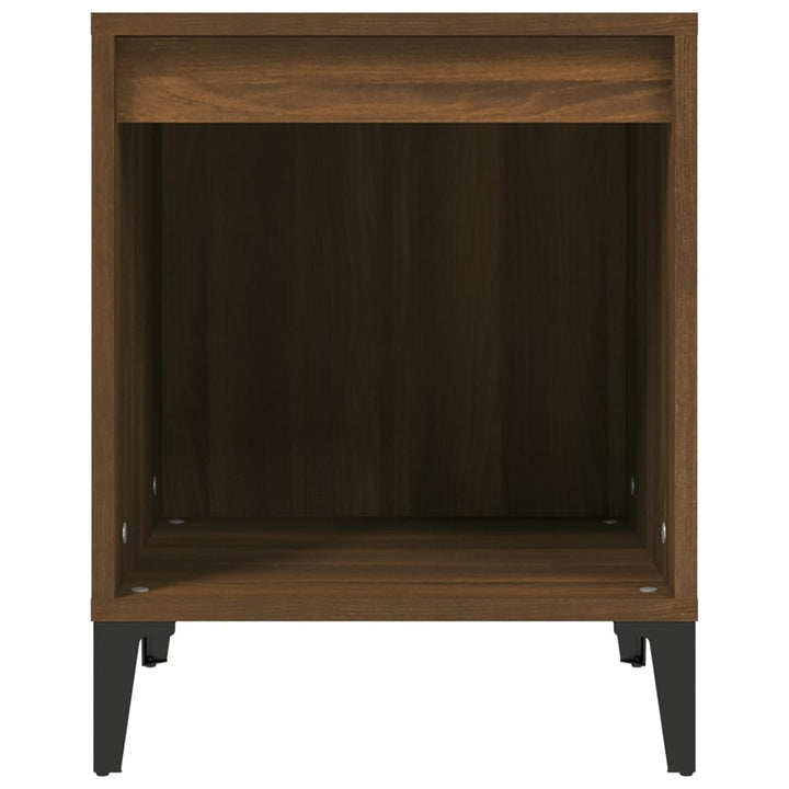 sengeborde 2 stk. 40x35x50 cm brun egetræsfarve