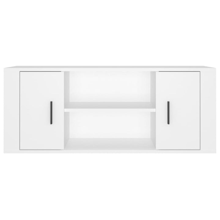 tv-bord 100x35x40 cm konstrueret træ hvid