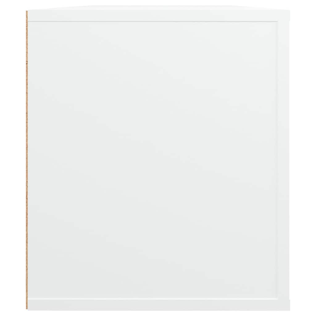 tv-bord 100x35x40 cm konstrueret træ hvid
