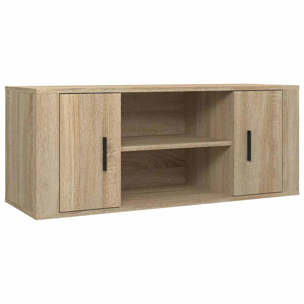 tv-bord 100x35x40 cm konstrueret træ sonoma-eg