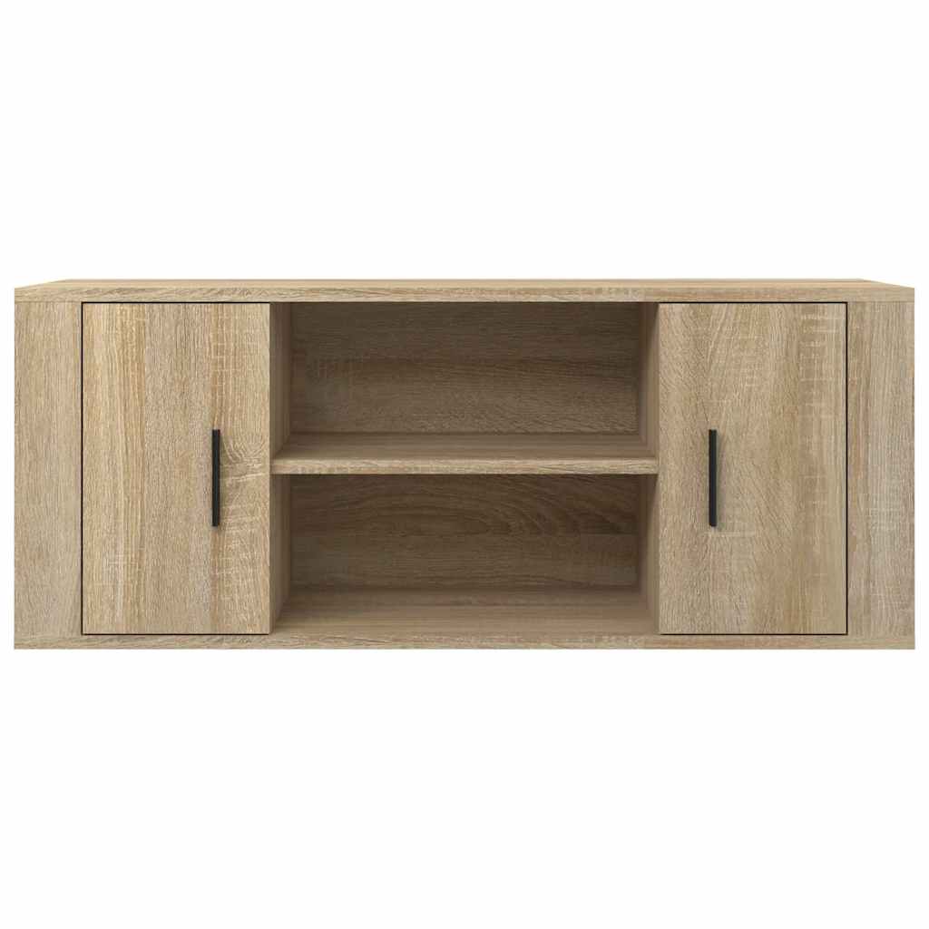 tv-bord 100x35x40 cm konstrueret træ sonoma-eg
