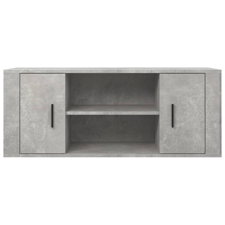 tv-bord 100x35x40 cm konstrueret træ betongrå