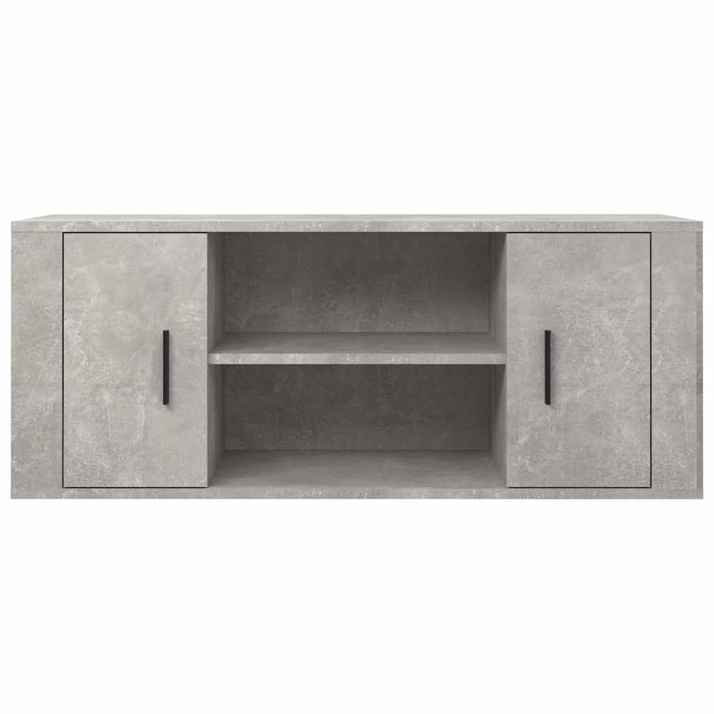 tv-bord 100x35x40 cm konstrueret træ betongrå