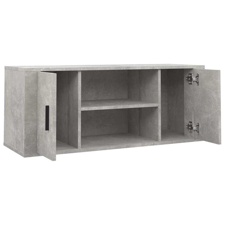 tv-bord 100x35x40 cm konstrueret træ betongrå