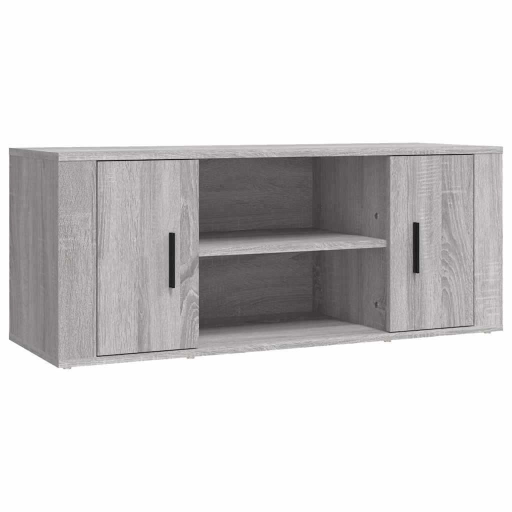 tv-bord 100x35x40 cm konstrueret træ grå sonoma-eg