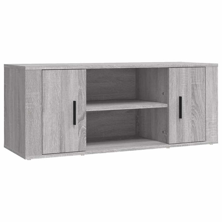 tv-bord 100x35x40 cm konstrueret træ grå sonoma-eg