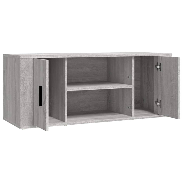 tv-bord 100x35x40 cm konstrueret træ grå sonoma-eg
