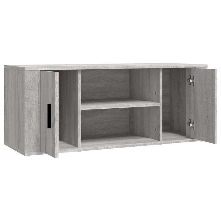 tv-bord 100x35x40 cm konstrueret træ grå sonoma-eg