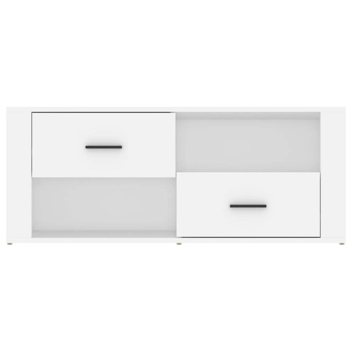 tv-bord 100x35x40 cm konstrueret træ hvid