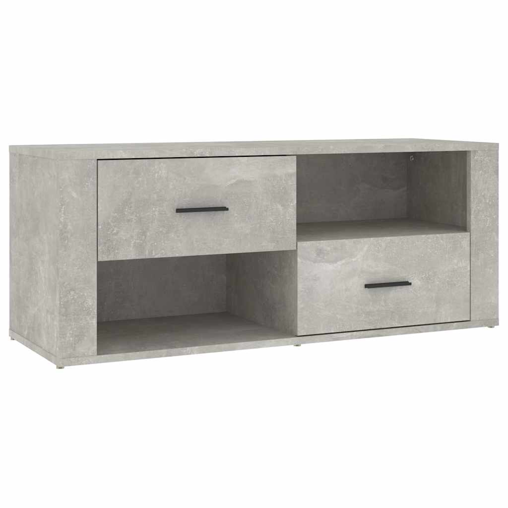 tv-bord 100x35x40 cm konstrueret træ betongrå