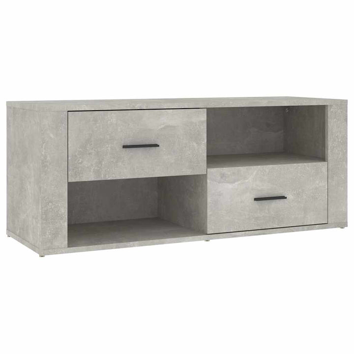 tv-bord 100x35x40 cm konstrueret træ betongrå