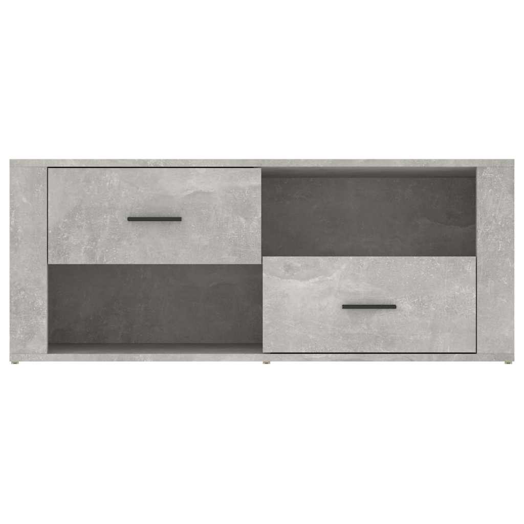 tv-bord 100x35x40 cm konstrueret træ betongrå