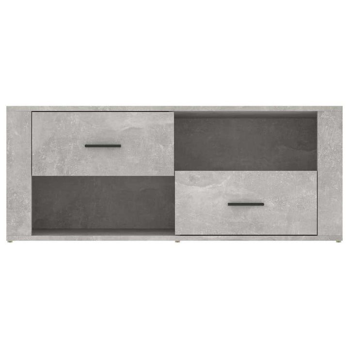 tv-bord 100x35x40 cm konstrueret træ betongrå
