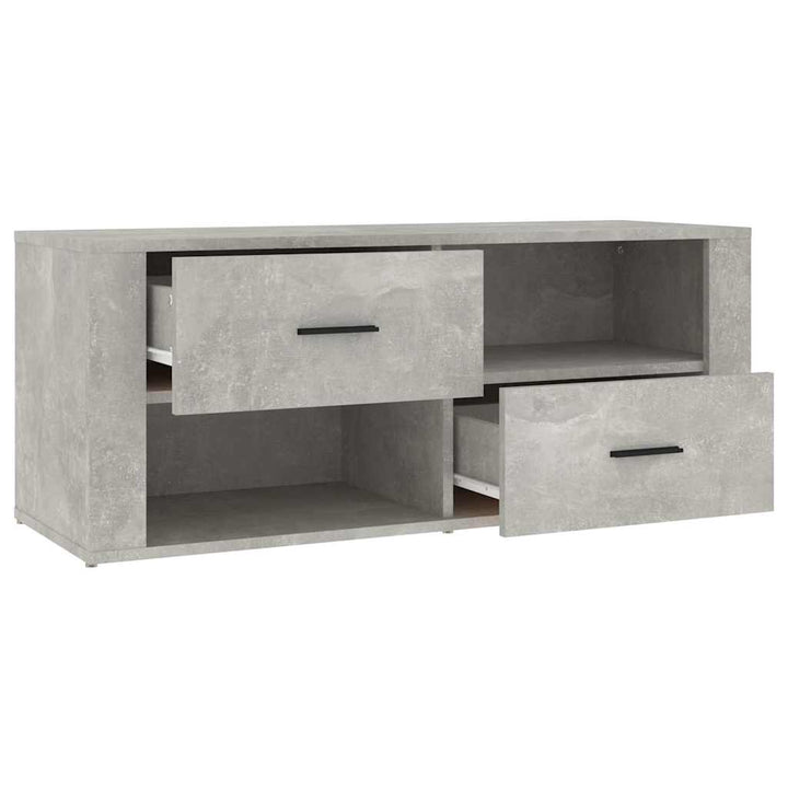 tv-bord 100x35x40 cm konstrueret træ betongrå